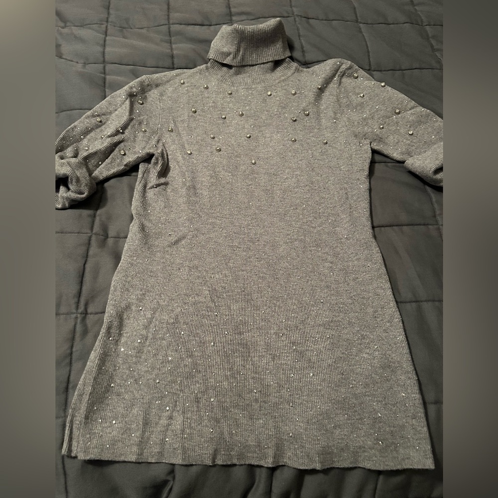 BUFFALO beaded short sleeve turtleneck